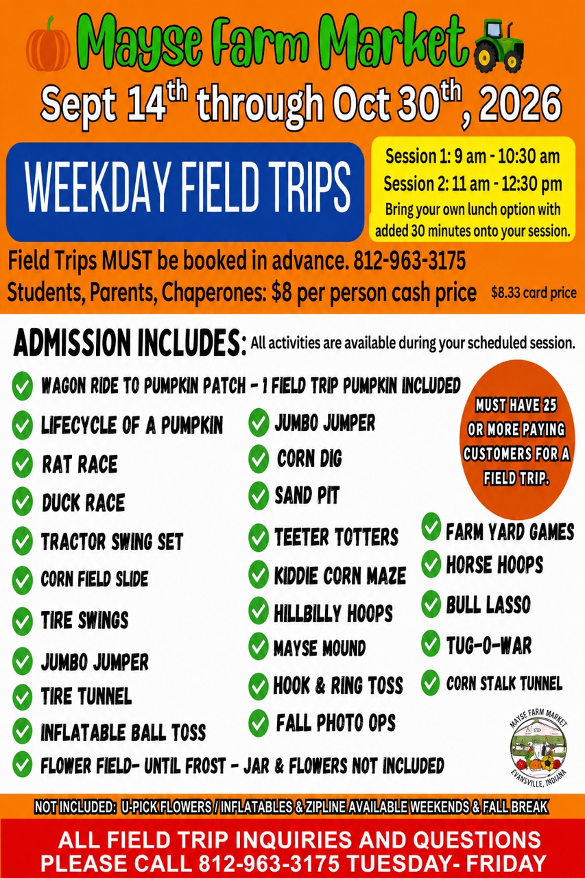 2026 Field Trips flyer